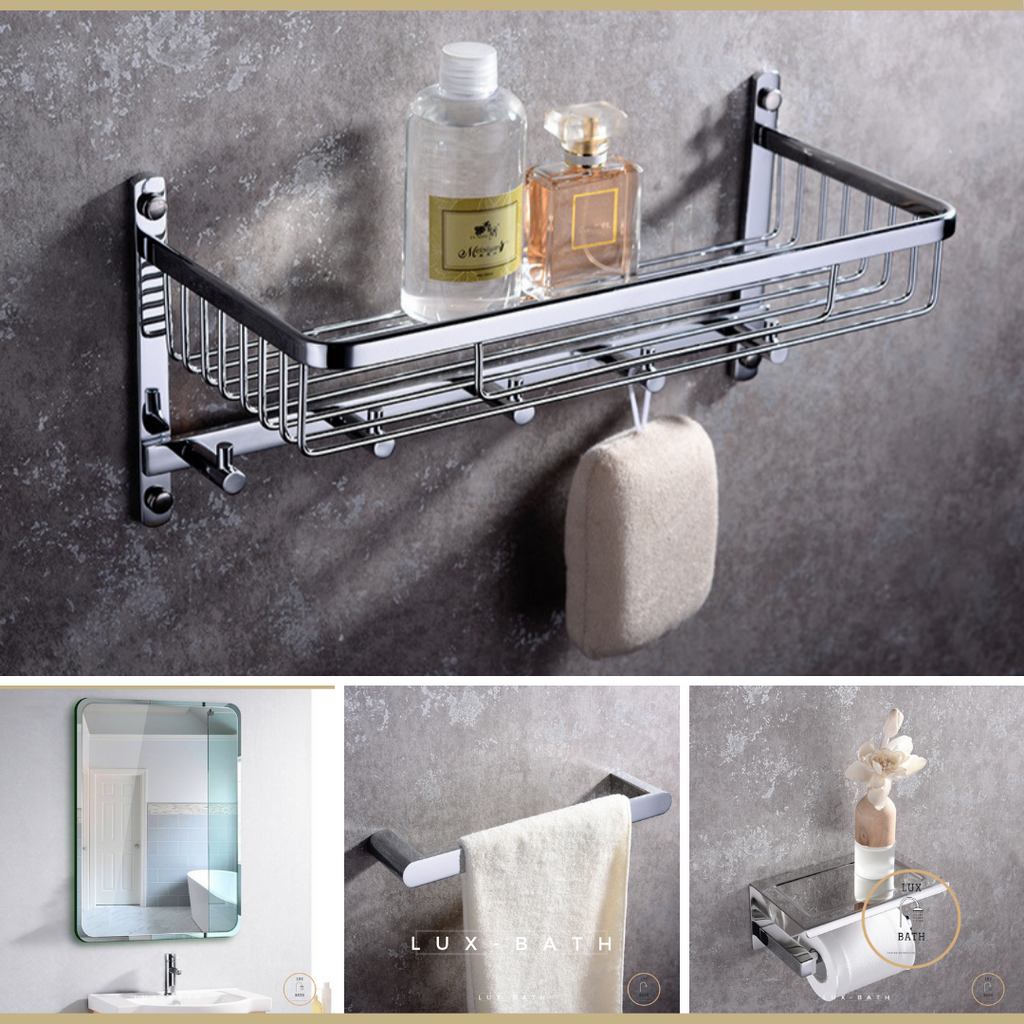 Singapore Cheapest Online Bathroom Accessories, Mirror, LED Mirror, Toilet Paper Holder, Shower Racks & basis with Free Delivery. 
