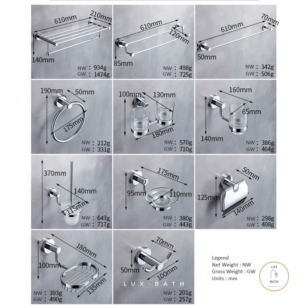 Singapore Cheapest Online Bathroom Accessories, Mirror, LED Mirror, Toilet Paper Holder, Shower Racks & basis with Free Delivery. 
